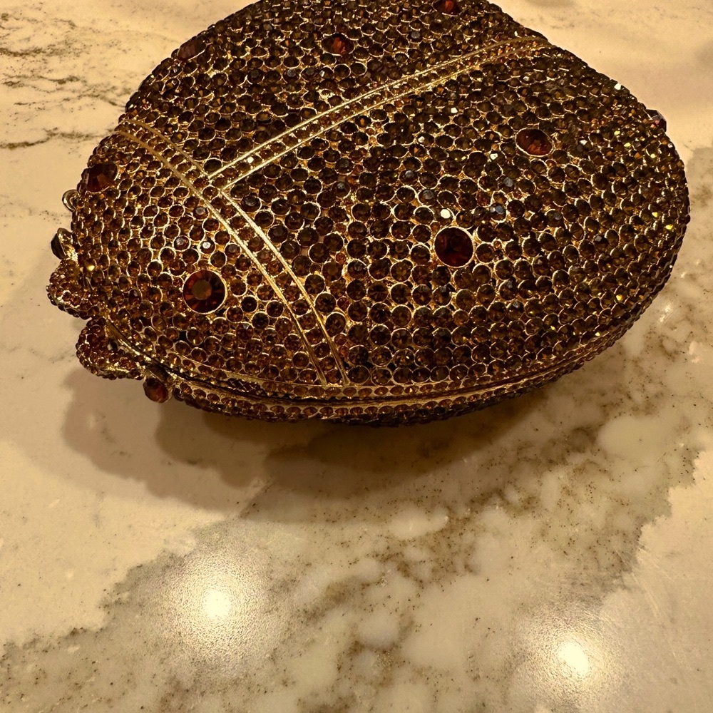 Swarovski Elements Sparkling Gold & Ruby Red Lady… - image 2